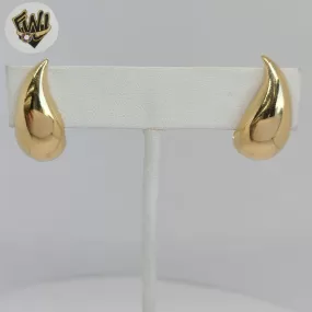 (1-2987-2) Gold Laminate - Drop Stud Earrings - BGF