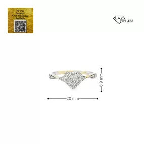 10K Gold 0.19 CTW Diamond Ladies Heart Ring