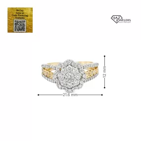 10K Gold 0.96 CTW Diamond Ladies Ring