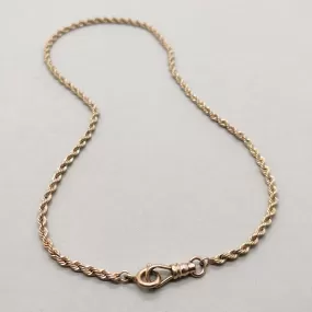 14K Vintage Rope Chain Necklace