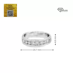 14K White Gold 0.99 CTW Ladies Diamond Band