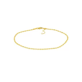 14K Yellow Gold Valentina Chain Anklet