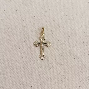 18k Gold Filled Delicate Crucifix Pendant