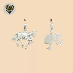 (2-1176) 925 Sterling Silver - Plain Pendants.