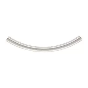 .925 Sterling Silver Curved Tube - 3mm x 30mm (1 Pair)