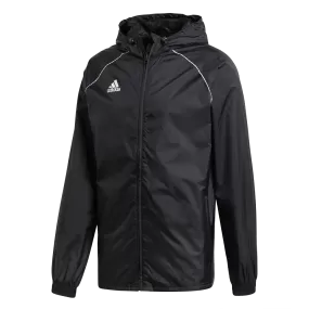 Adidas Youth Core 18 Rain Jacket (Black/White)