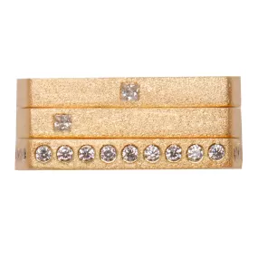 AMMANII The Life Force Stackable Ring Set of 3 in Vermeil Gold