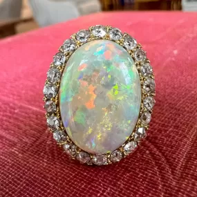 Antique Opal & Diamond Ring