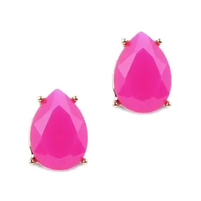 Barbie Theme Tear Drop Epoxy Stud Earrings