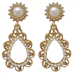 Beautiful Drop Shaped Pearl Earrings