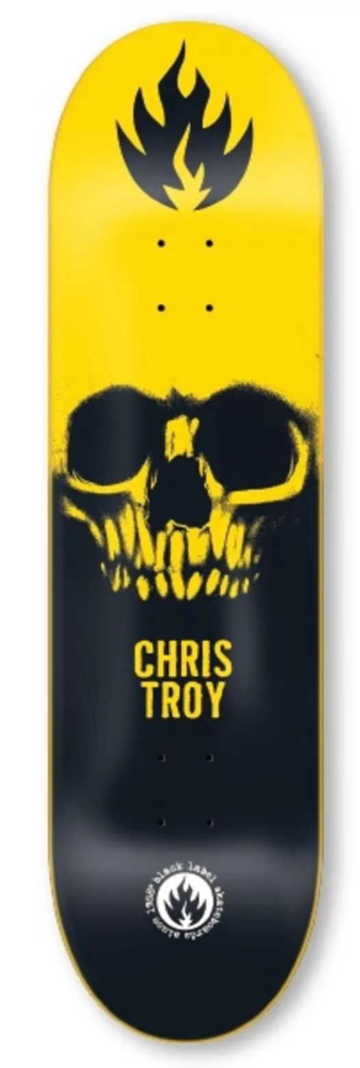 BLACK LABEL DECK SKATE - TROYSKULL - 8.5