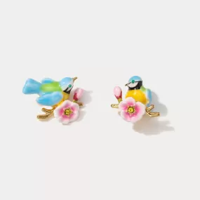 Blue Tit Stud Earrings