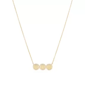 Diamond Pavé Personalized Disc Necklace