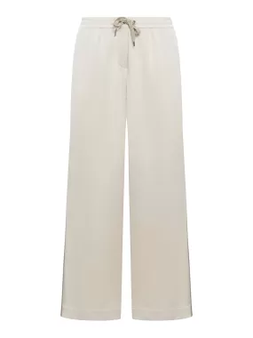 drawstring wide-leg trousers