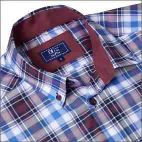 Drifter Ivano Red & Blue Check Shirt<>