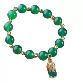 Genuine Natural Green Jade Chrysoprase Bracelet