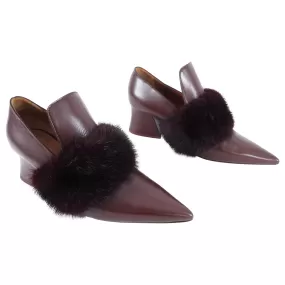 Givenchy Burgundy Block Heel Patricia Pumps - 37