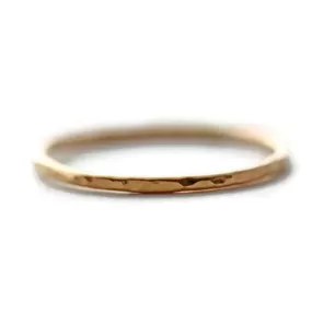 Gold-filled Hammered Stacking Rings