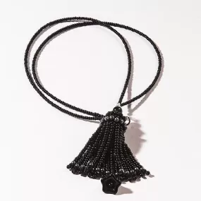 Handmade Black Short Tassel Necklace