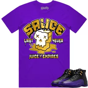 Jordan 12 Field Purple 12s Shirt to Match - GOLD METALLIC SAUCE