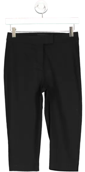 Lamarque Black The Celine Stretch Twill Capri Cropped Trousers UK S