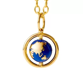 Large Cosmic Rotating Earth Pendant