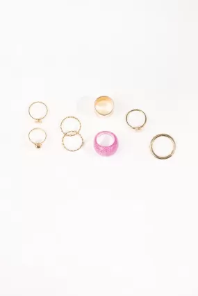 METALLIC BOLD RING SET