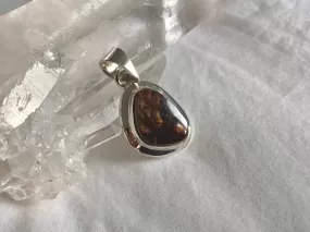 Mexican Fire Agate Ansley Pendant - Small Freeform