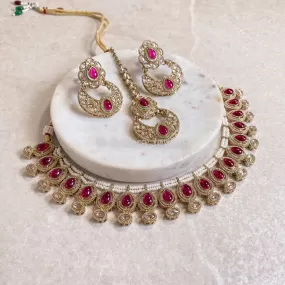 Naveena Necklace set - Ruby