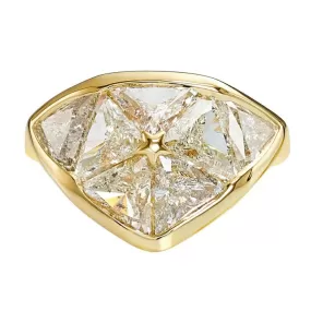 ORDER ONLY: Interstellar Dome Ring with Triangle-Cut Diamonds