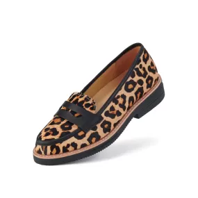 Penny Loafer Rise Cognac Leopard