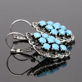 Princess Blue Turkish Stone Drop Earrings