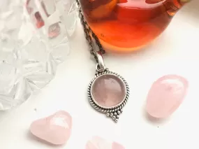 Rose Quartz Cassia Dot Pendant