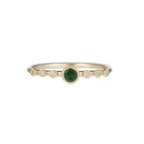 Round Emerald Dew Ring