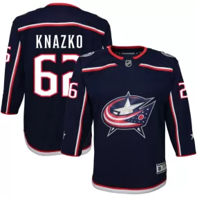 Samuel Knazko Columbus Blue Jackets Youth Home Premier Jersey - Navy