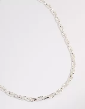 Silver Intertwined Chain Necklace