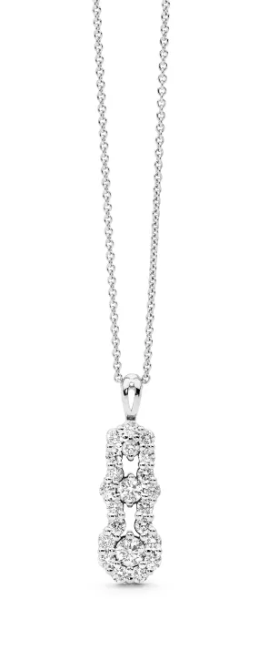 Triple Cluster Diamond Pendant